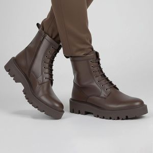 نیم بوت مردانه چرم مشهد مدل J6292-088