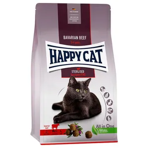 غذا خشک گربه هپی کت مدل Happy Cat Sterilised Bavarian Beef وزن 4 کیلوگرم