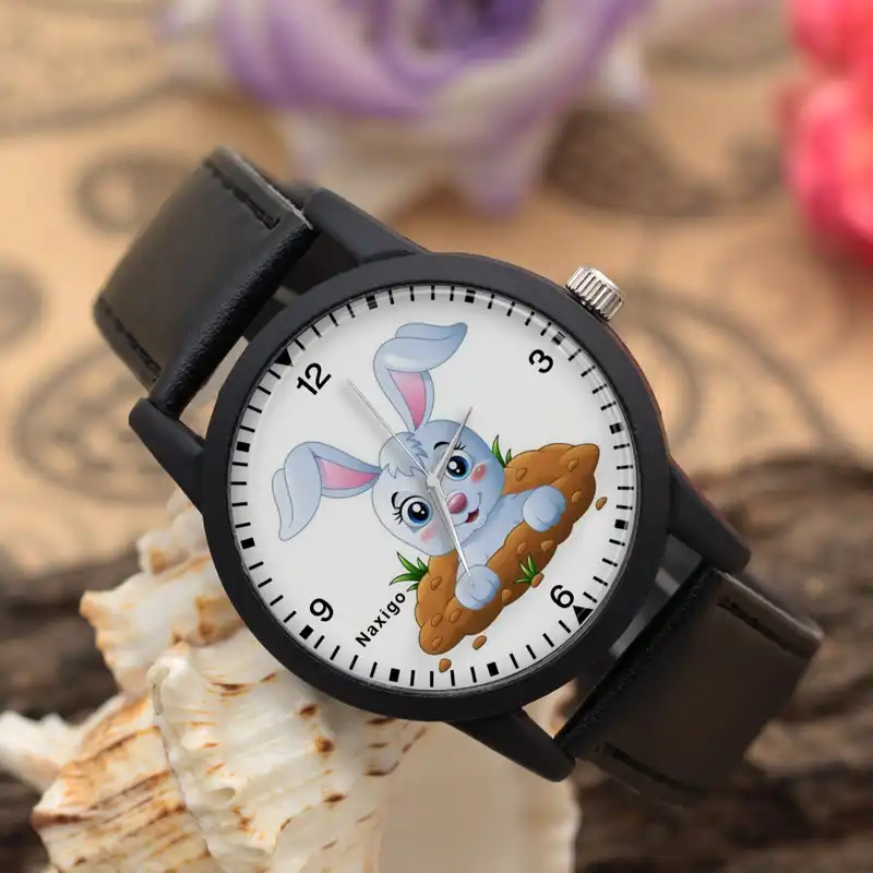 ساعت مچی عقربه ای ناکسیگو مدل خرگوش کد LF12584