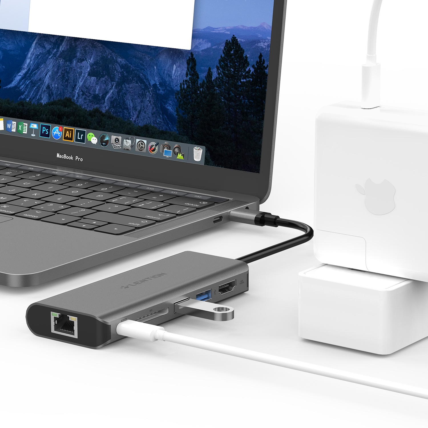 هاب 6 پورت USB-C لنشن مدل C68