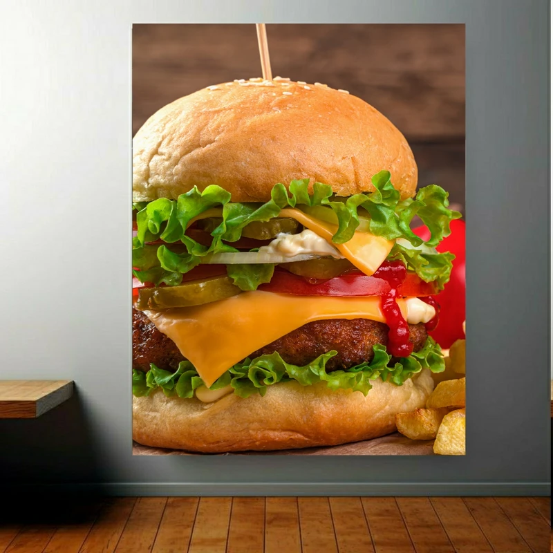  تابلو بوم مدل همبرگر رستورانی کد FP104683