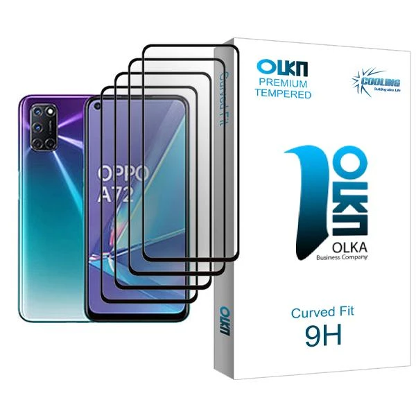 محافظ صفحه نمایش کولینگ مدل Olka Glass MIX004 مناسب برای گوشی موبایل اوپو A72 بسته چهار عددی