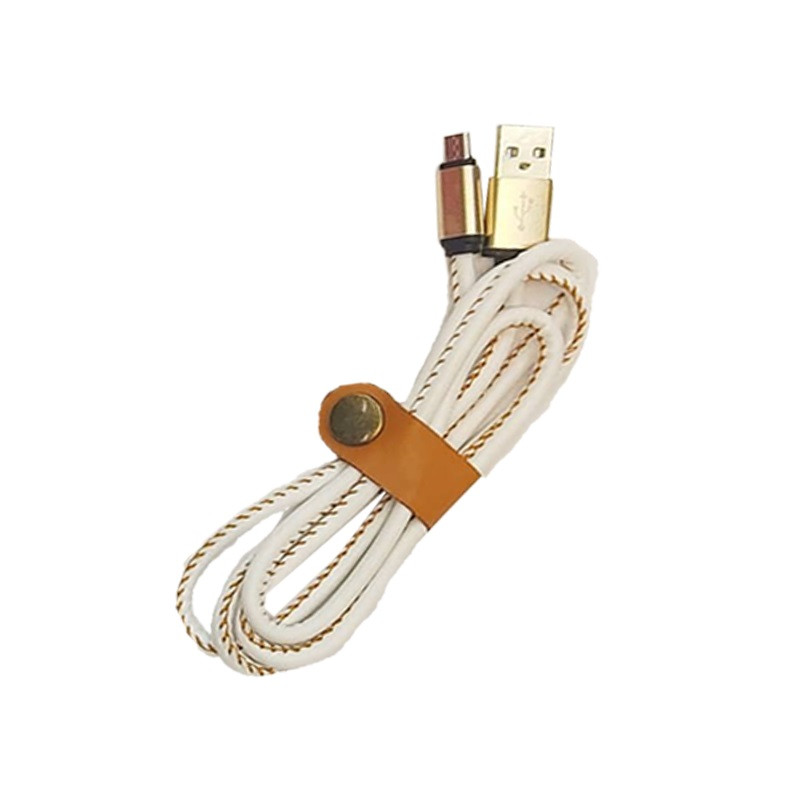 کابل تبدیل USB به MicroUSB مدل چرمی طول 1متر