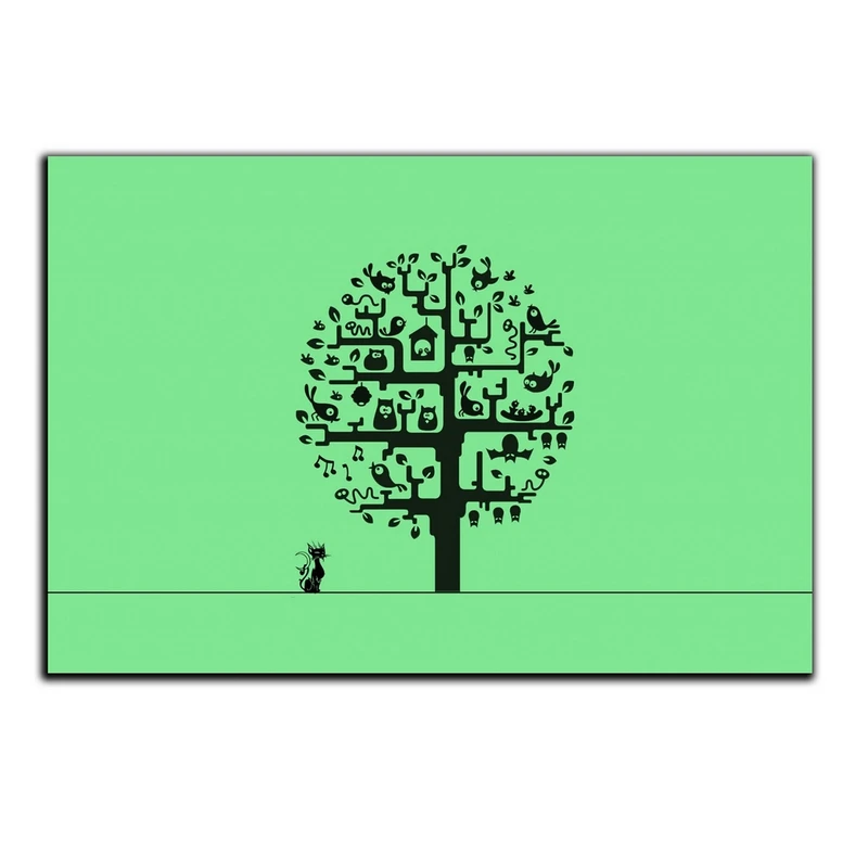 تابلو شاسی بکلیت طرح مینیمال تک درخت  مدل SH-S5238