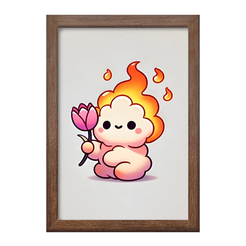 تابلو خندالو طرح گوله آتیش بامزه کد F11743