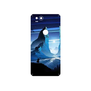 MAHOOT Blue Mountains Digital Art Cover Sticker for Google Pixel 2