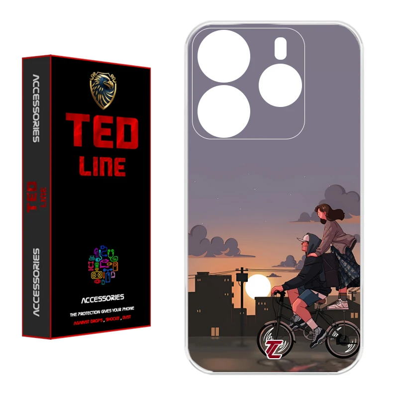 کاور تدلاین طرح عاشقانه کد 1215 مناسب برای گوشی موبایل شیائومی Redmi Note 14 4G