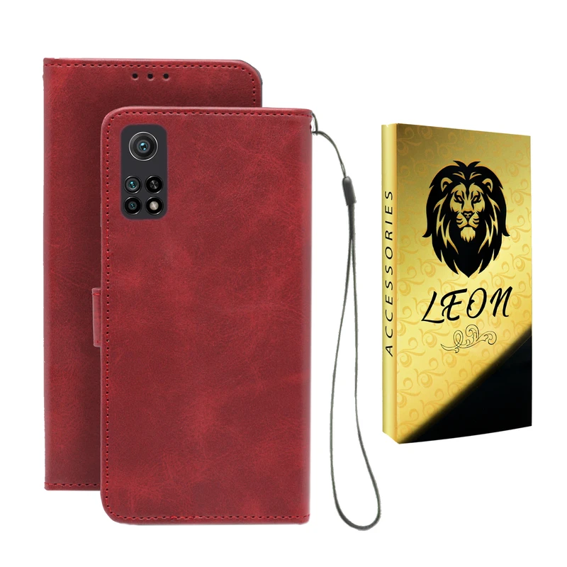 کیف کلاسوری لئون مدل Scusa Oro مناسب برای گوشی موبایل شیائومی Mi 10T Pro به همراه بند آویز 