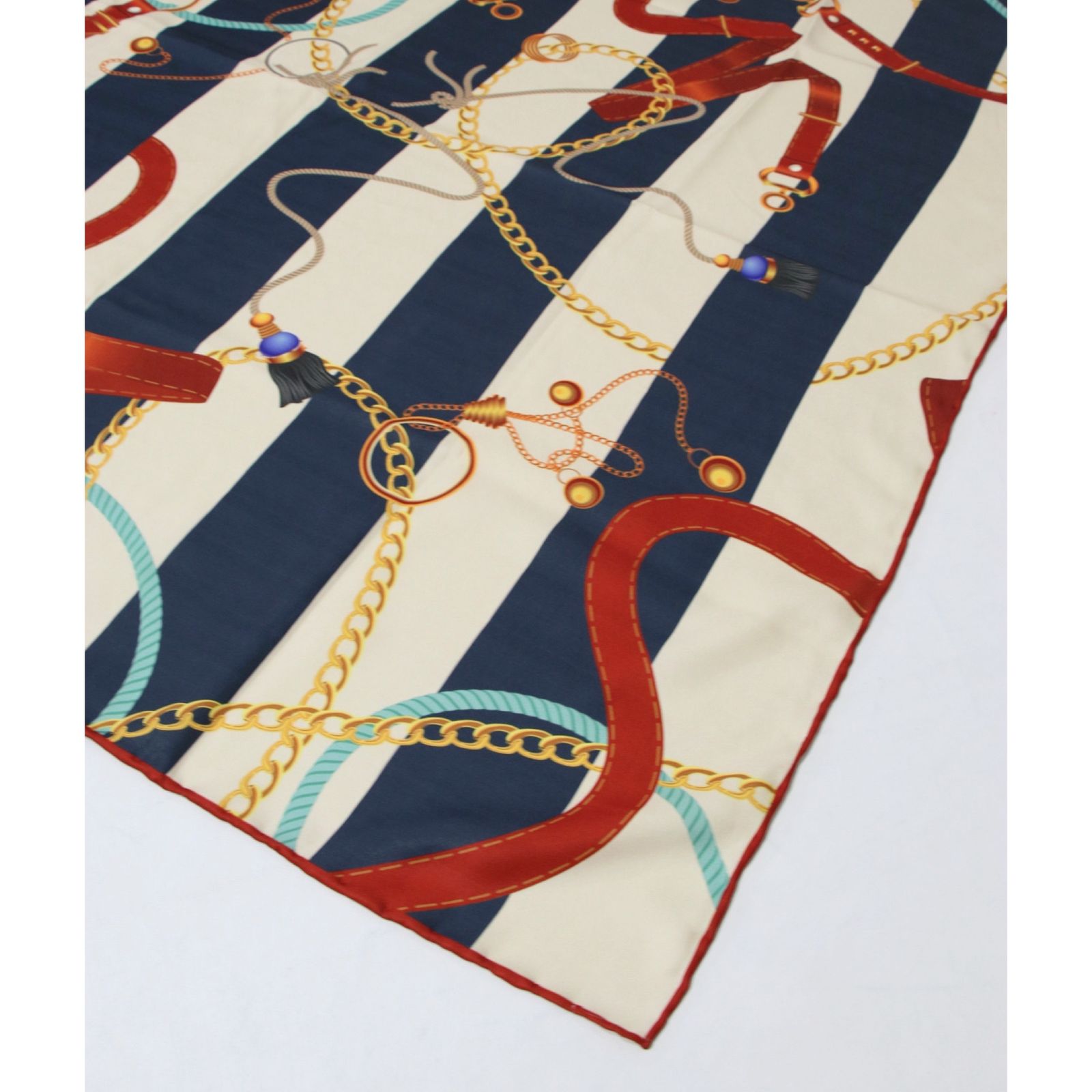 روسری زنانه مدل ابریشم روز مادر طرح زنجیری جدید کد ana-2955 - - 17