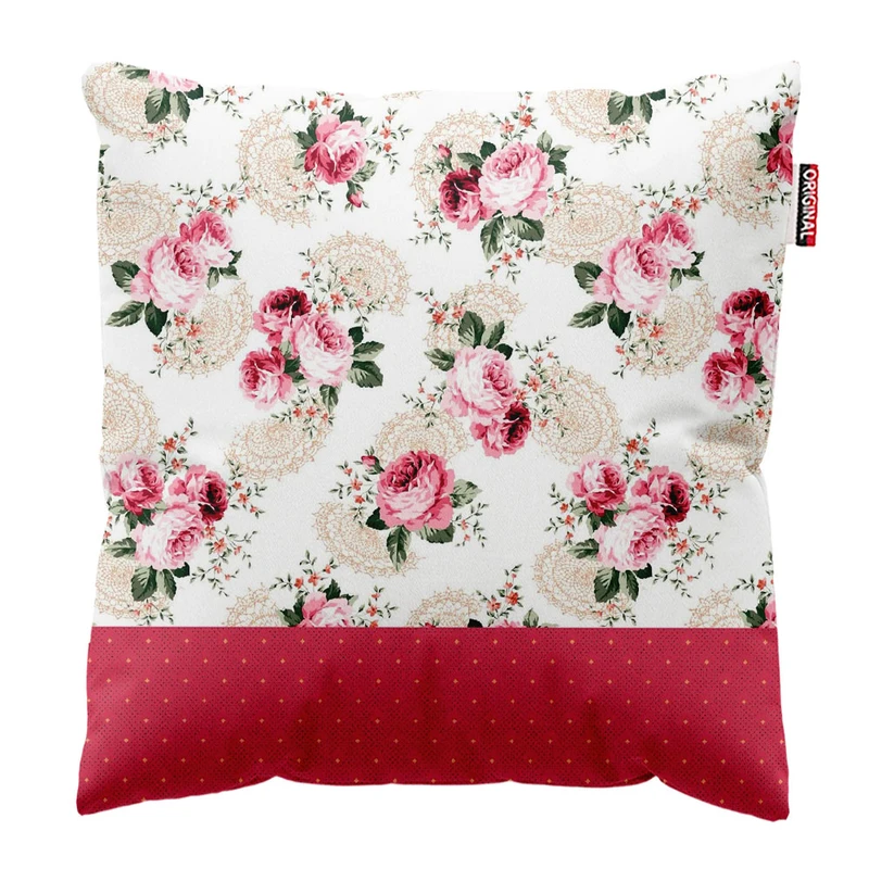 کوسن پاد آفرین طرح گل کد 2564 سایز 30*30 سانتی متر