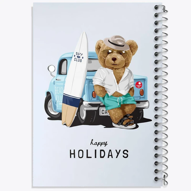 دفتر ژورنال نویسی 50 برگ خندالو مدل نقطه ای طرح تدی Teddy کد 26165