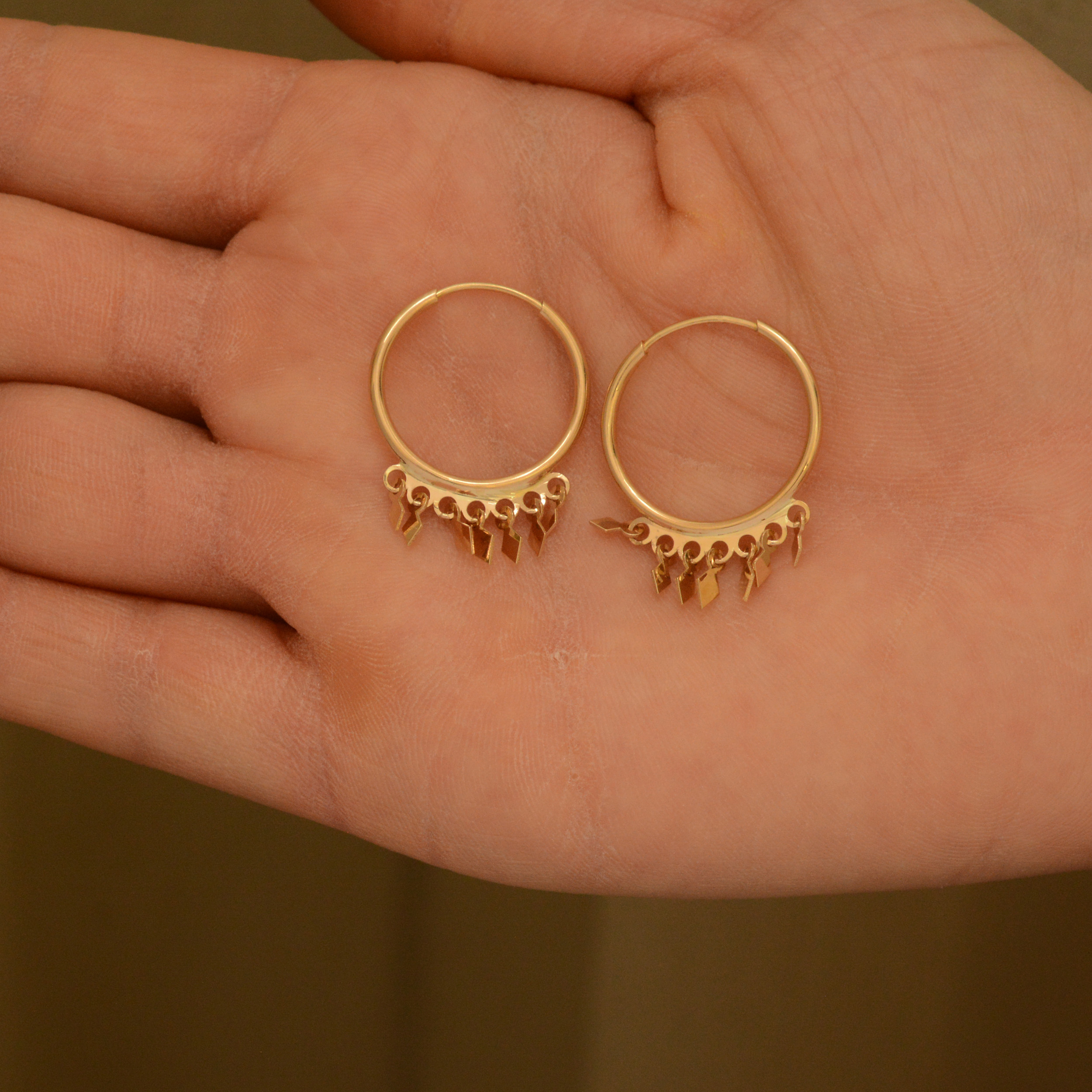 گوشواره طلا 18 عیار زنانه طلای مستجابی مدل روکو لوزی کد T1873