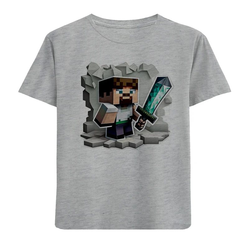تی‌شرت آستین کوتاه پسرانه مدل ماینکرفت N278