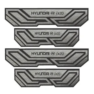 برچسب پارکابی خودرو شیپرس طرح چرم کد SP037 مناسب برای HYUNDAI ix20 بسته 4 عددی به همراه جاکلیدی