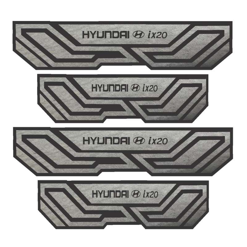 برچسب پارکابی خودرو شیپرس طرح چرم کد SP037 مناسب برای HYUNDAI ix20 بسته 4 عددی به همراه جاکلیدی