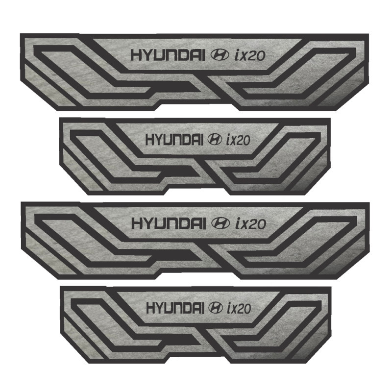 برچسب پارکابی خودرو شیپرس طرح چرم کد SP037 مناسب برای HYUNDAI ix20 بسته 4 عددی به همراه جاکلیدی