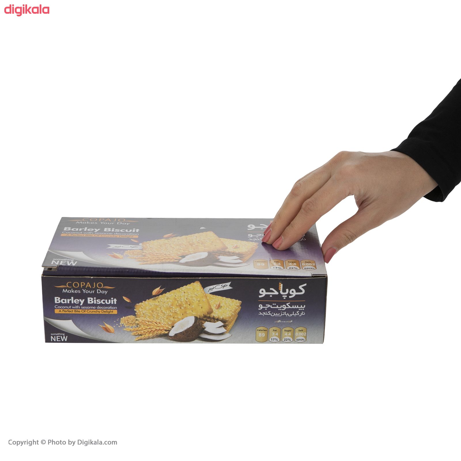 بیسکویت جو نارگیلی با تزئین کنجد کوپا جو - 500 گرم main 1 4