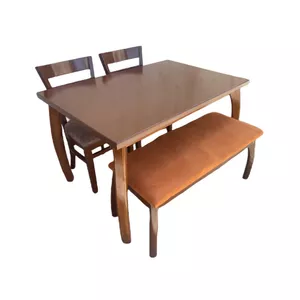 میز و صندلی ناهارخوری 4 نفره گالری چوب آشنایی مدل 764-Ro4