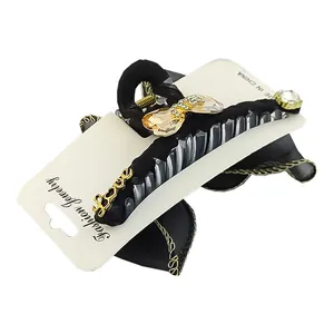 کلیپس مو زنانه مدل فانتزی نگین دار طرح قلب و پاپیون دو رو کد 23970