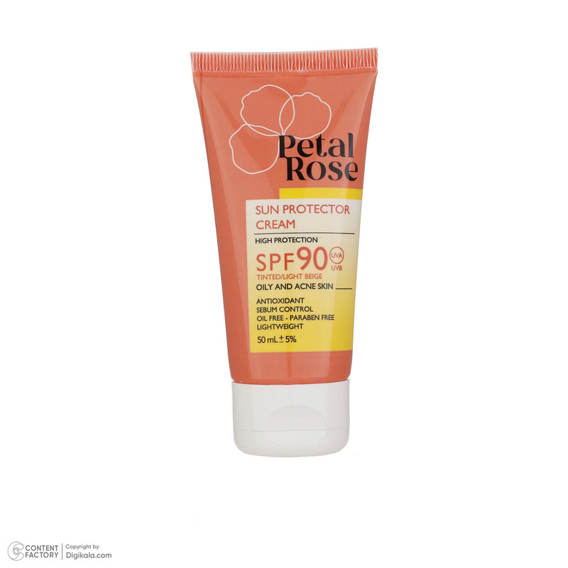 کرم ضد آفتاب رنگی پتال رز SPF 90 مدل 01 مناسب پوستهای چرب حجم 50 میلیلیتر کرم ضد آفتاب رنگی پتال رز SPF 90 مدل 01 مناسب پوستهای چرب حجم 50 میلیلیتر