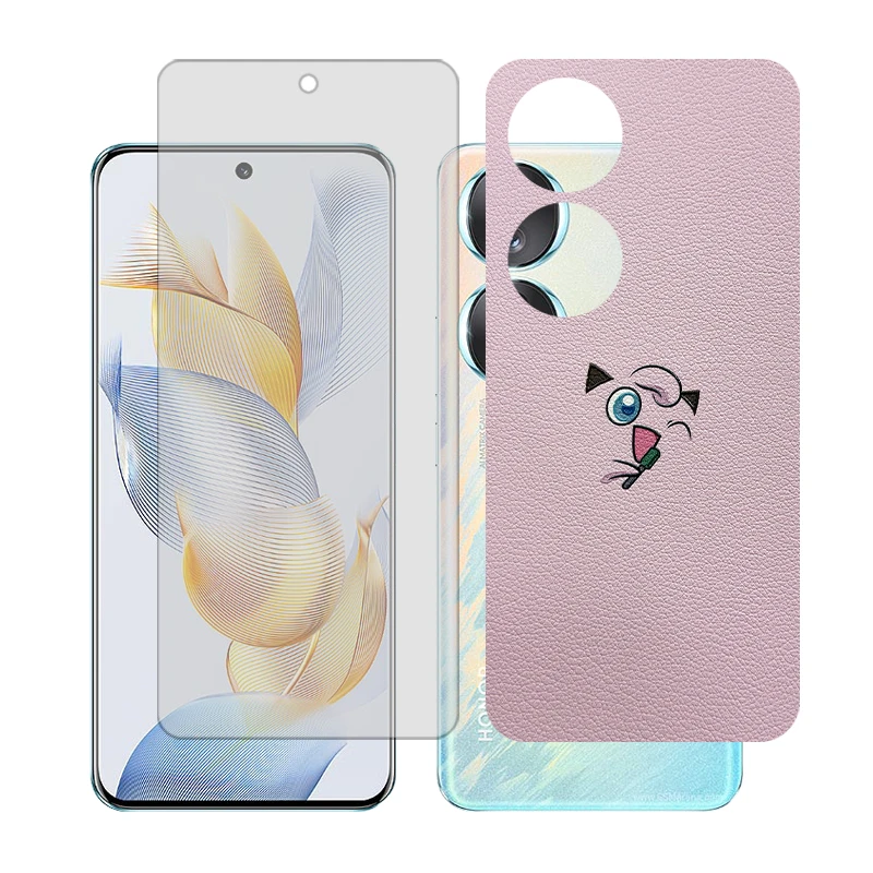 محافظ صفحه نمایش مات گلس مدل Together مناسب برای گوشی موبایل آنر 70 به همراه برچسب پوششی پشت گوشی 