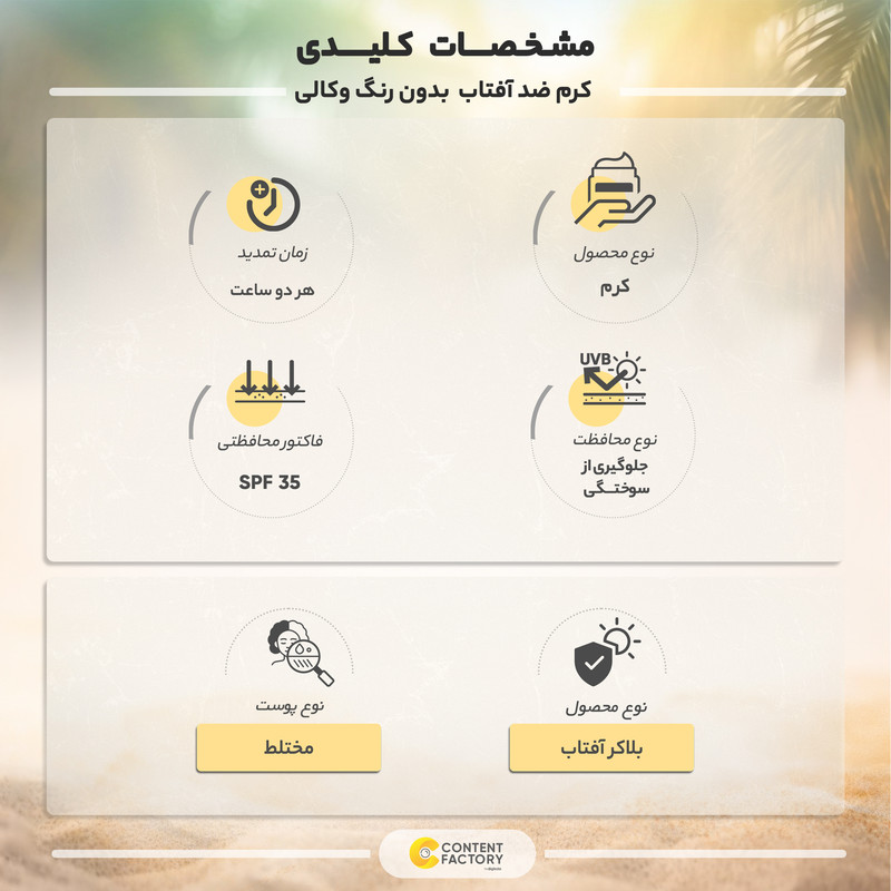 کرم ضد آفتاب بدون رنگ وکالی SPF 35 مدل WKL327 مناسب پوستهای مختلط حجم 45 میلیلیتر کرم ضد آفتاب بدون رنگ وکالی SPF 35 مدل WKL327 مناسب پوستهای مختلط حجم 45 میلیلیتر