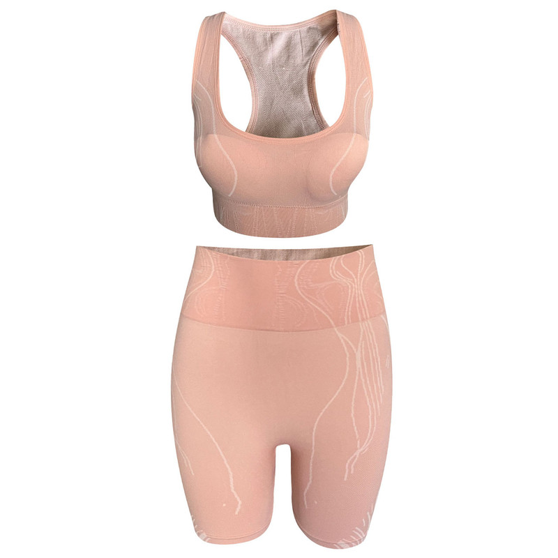 ست نیم تنه و شلوارک ورزشی زنانه کد 43