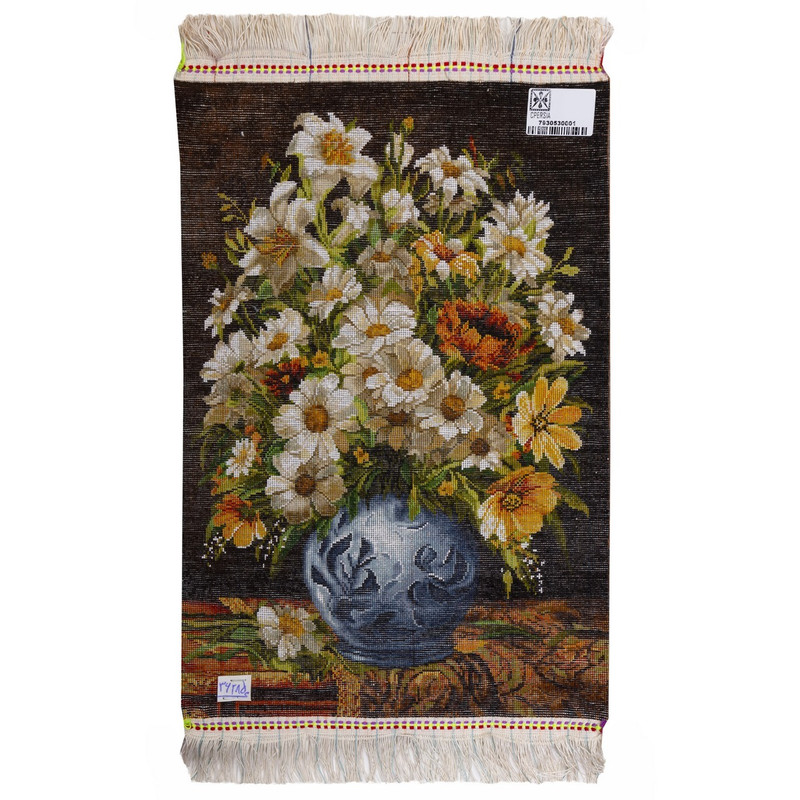 فرش دستباف دیوارکوب سی پرشیا مدل گلدان و ترمه کد 793053