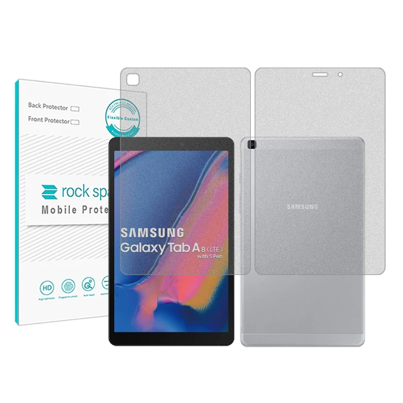 محافظ صفحه نمایش مات راک اسپیس مدل HyMTT مناسب برای تبلت سامسونگ Galaxy Tab A 8.0 & S Pen (2019) به همراه محافظ پشت تبلت