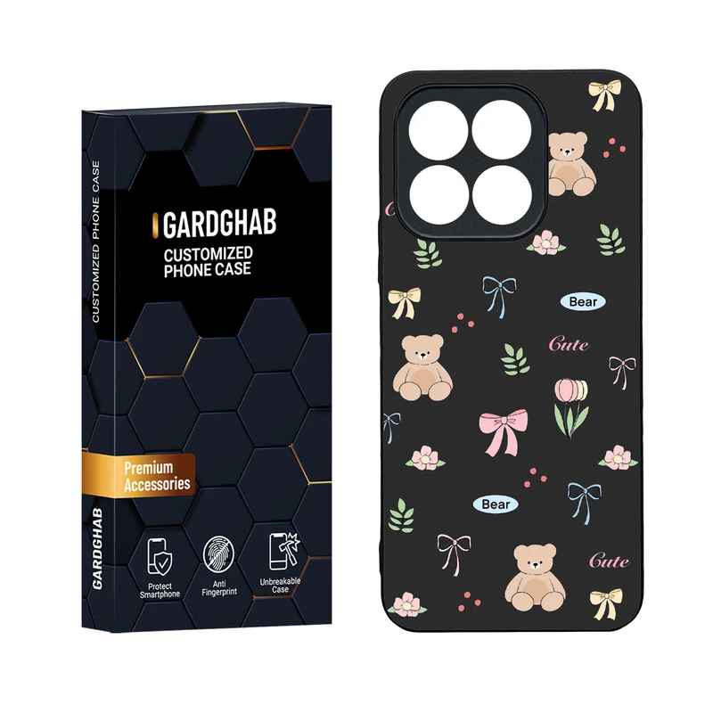 کاور گارد قاب مدل دور ژله ای پشت گلس فانتزی مناسب برای گوشی موبایل آنر Honor X6b 4G