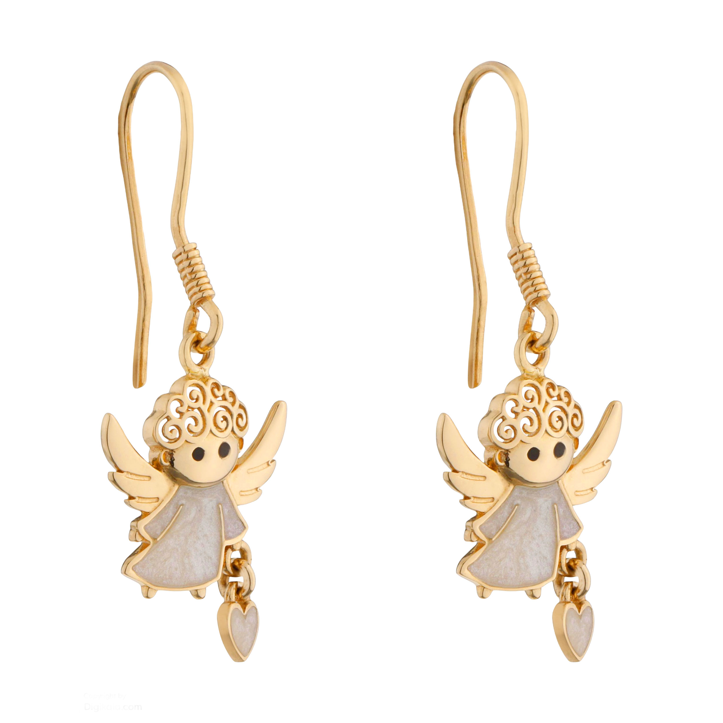 گوشواره طلا 18 عیار زنانه درریس مدل gs1547