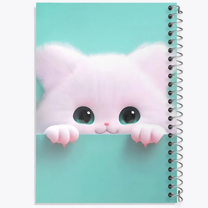 دفتر شطرنجی 50 برگ خندالو طرح گربه کیوت کد N2719