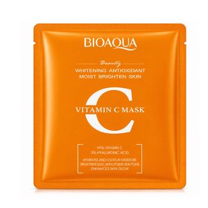 ماسک صورت بایو آکوا مدل Vitamin C مناسب برای انواع پوست حجم 25 میلی لیتر