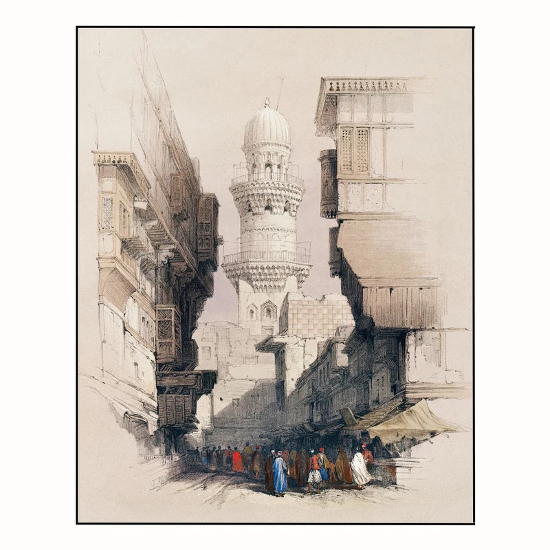 پوستر مدل تاریخی وینتیج  مصر -خیابانی در قاهره