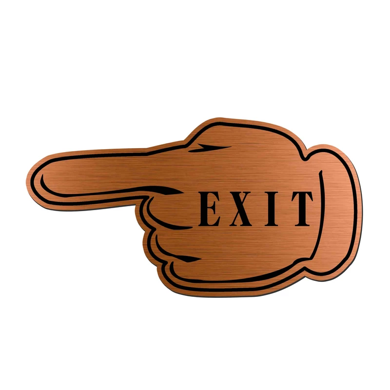 تابلو راهنما آژنگ طرح خروج مدل دست پفکی-چپ کد EX-M-439