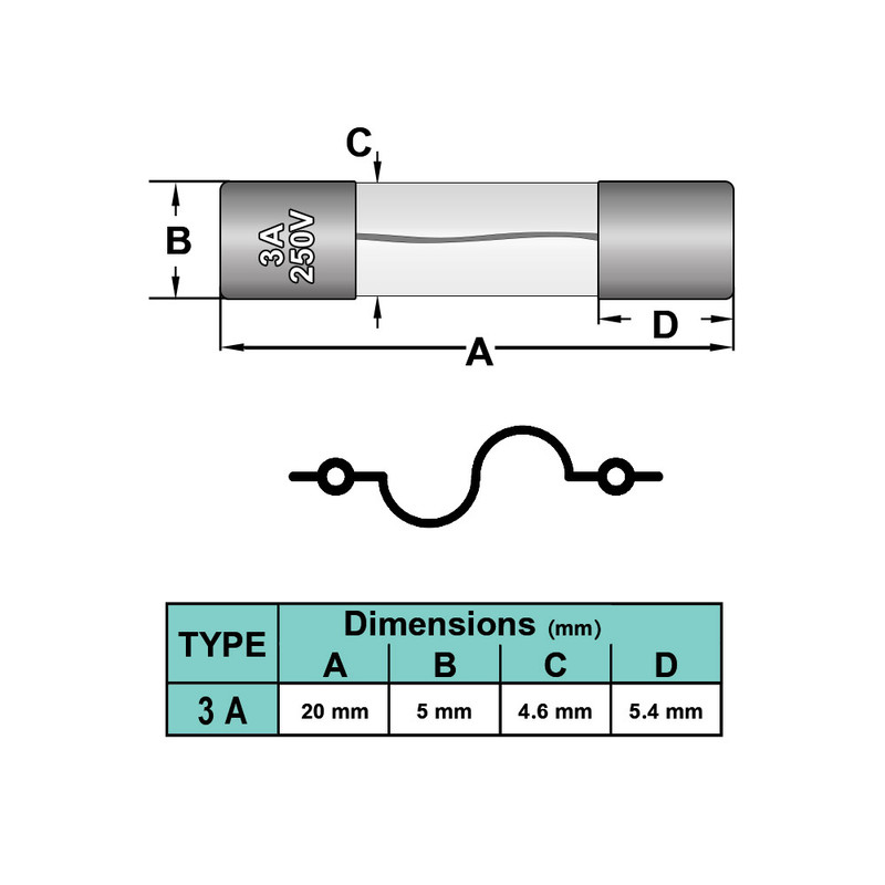 فیوز شیشه ای 3 آمپر مدل 512-2M بسته 5 عددی فیوز شیشه ای 3 آمپر مدل 512-2M بسته 5 عددی