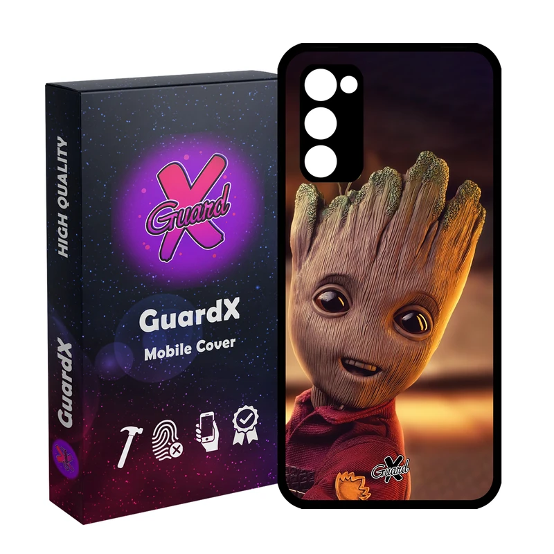 کاور گارد ایکس طرح Groot مدل Glass10479 مناسب برای گوشی موبایل سامسونگ Galaxy S20 FE