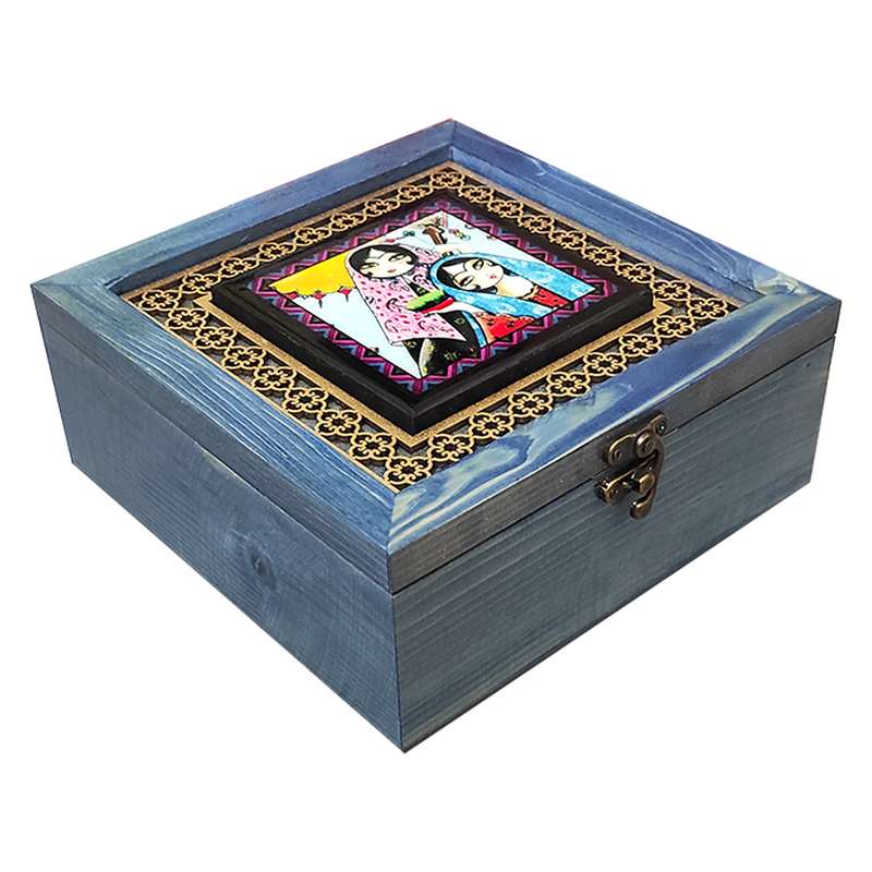 جعبه چوبی مدل خاتون کد 20.20