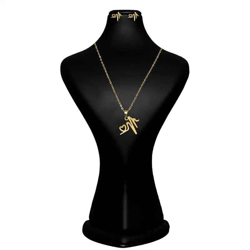 نیم ست زنانه طرح ضربان کد RKH_1463