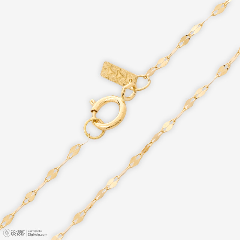 گردنبند طلا 18 عیار زنانه با زنجیر پولکی ناریا مدل mw734