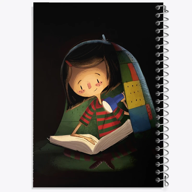 دفتر لیست خرید 50 برگ خندالو طرح دختر کتابخوان کد F7670