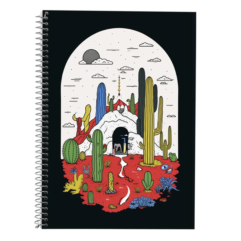 دفتر زبان 50 برگ مدوپد مدل دوخط طرح Ghibli کد DF2415