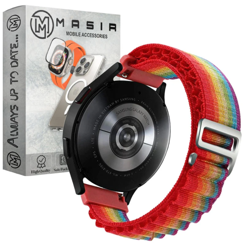 بند مسیر مدل Rainbow Alpine Loop مناسب برای ساعت هوشمند آمازفیت GTR 3 / GTR 3 Pro / GTR 2e / GTR 4