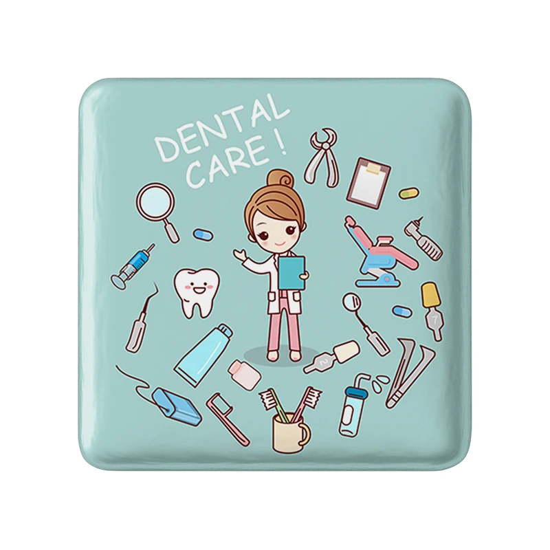 مگنت خندالو طرح دندان و دندان پزشکی کودکانه مدل مربعی کد 36692