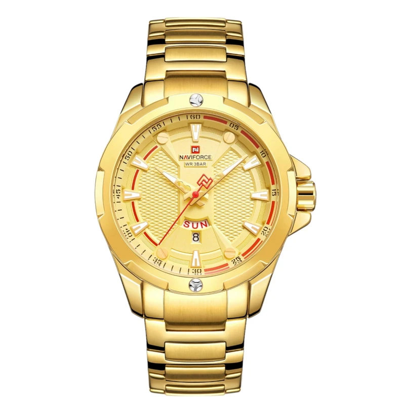 ساعت مچی عقربه‌ای مردانه نیوی فورس مدل تقویمدار کد NF 9161GG