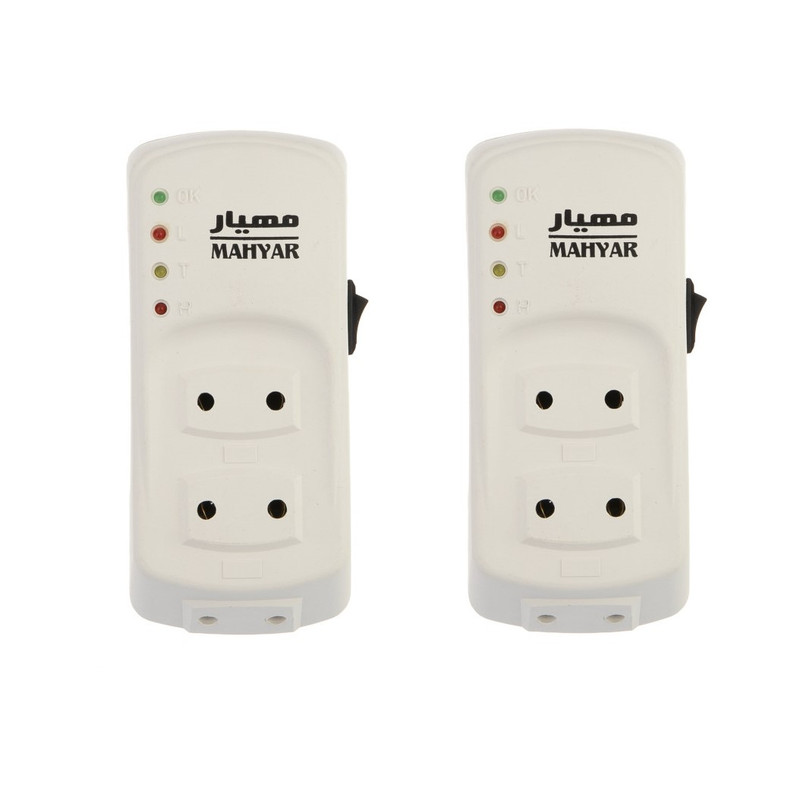 محافظ ولتاژ مهیار مدل B3 سه خانه دیواری بسته 2 عددی