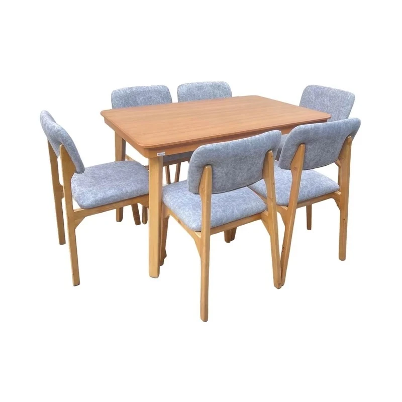 میز و صندلی ناهارخوری شش نفره گروه تولید اسپیناس مدل T-W-306