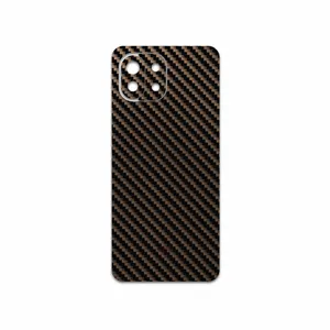 MAHOOT Glossy-Brown-Fiber Cover Sticker for Xiaomi MI 11 LITE