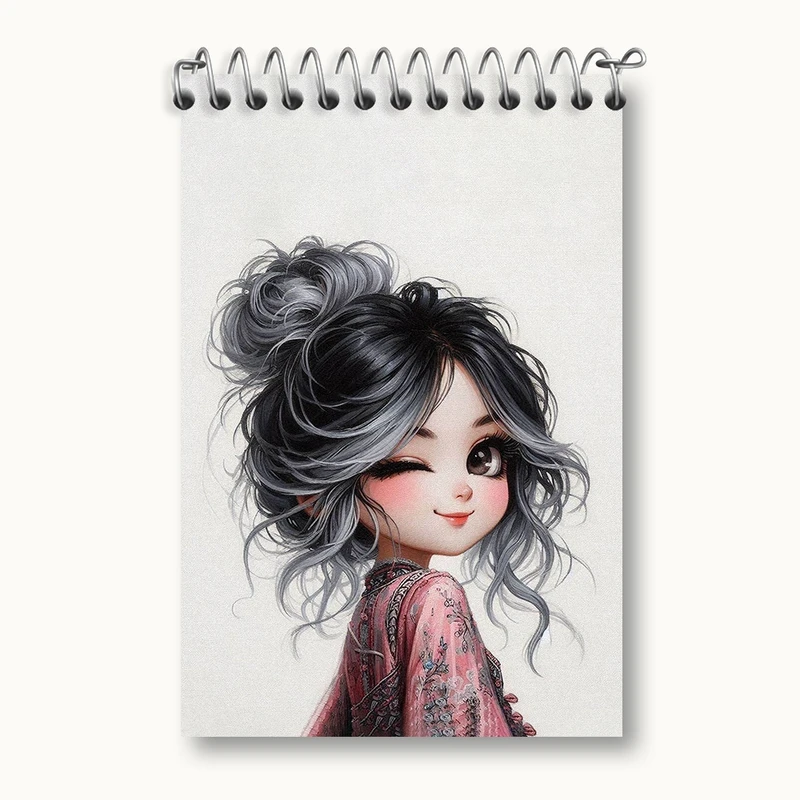 دفتر یادداشت 50 برگ خندالو مدل دخترانه کد F2247