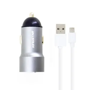   شارژر فندکی کینگ استار مدل KC144 A به همراه کابل تبدیل microUSB